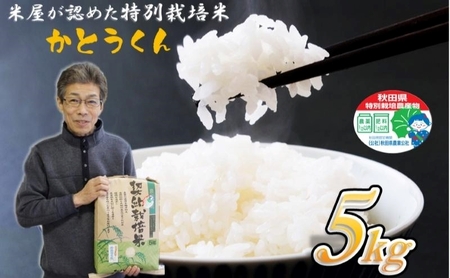 [白米]特別栽培米 秋田県産 あきたこまち "かとうくん" 5kg 米屋が認めたお米 令和5年産