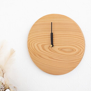 Wooden clock 木の時計(秋田杉) ドットタイプ