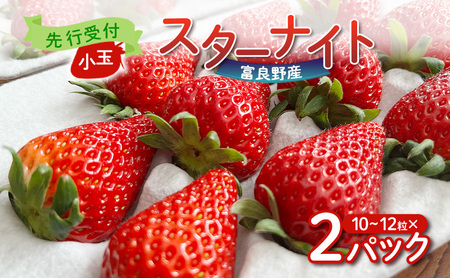 [2026年先行予約] 富良野産 いちご スターナイト 小玉 10〜12粒×2パック [ フルーツ 果物 新鮮 贈り物 ギフト フルーツ 生いちご イチゴ 苺 大粒 甘い 道産 北海道 富良野 ]