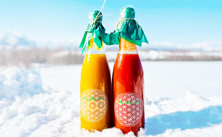 完熟 ミニトマト 100% ストレートジュース 720ml×2本[赤・黄セット] 阿部農園 トマトジュース トマト ミニトマト ジュース 濃厚 野菜 飲料 ソフトドリンク 瓶 北海道 富良野市