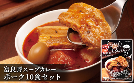 富良野 スープカレー ポーク 10食セット ( 肉 お肉 おかず 加工品 調理不要 簡単 北海道 送料無料 道産 富良野市 ふらの)