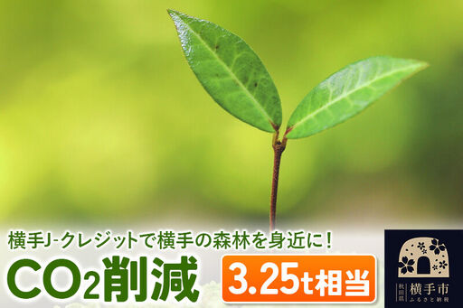 横手J‐クレジットで横手の森林を身近に! CO2削減 3.25t相当