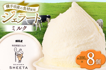 ジェラート ミルク 約100g×8個