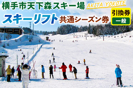 横手市天下森スキー場 スキーリフト共通シーズン券(一般)引換券 ゆうパケット