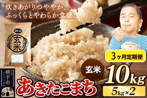 《令和7年産》《定期便3ヶ月》 米 あきたこまち 10kg（5kg×2袋） 【玄米】 秋田県産