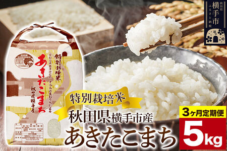 [定期便3ヶ月][白米]特別栽培米あきたこまち 5kg