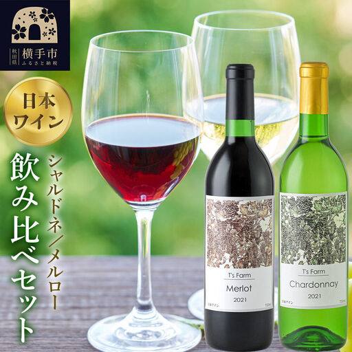 赤白ワイン 飲み比べ 2本セット シャルドネ・メルロー 720ml×各1本