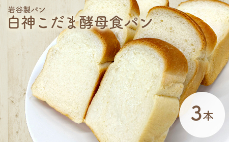 白神こだま酵母食パン(3本) [30P3009]