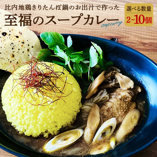 比内地鶏きりたんぽ鍋のお出汁で作ったスープカレー10個セット　【255P2802】