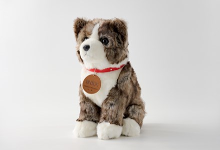 165P7306 秋田犬虎毛ぬいぐるみ　座りＬサイズ