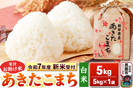 [令和7年産 新米受付][白米]家計お助け米 あきたこまち 5kg 秋田県 男鹿市 こまちライン