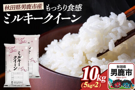 令和7年産 ミルキークイーン（精米）10kg（5kg×2袋）白米 こめ お米 秋田県 男鹿市 大進農場