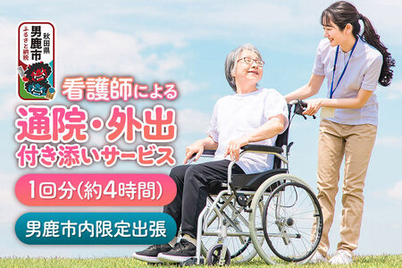 付き添い 看護師による通院・外出付き添いサービス 1回 約4時間 レターパックライトでお届け