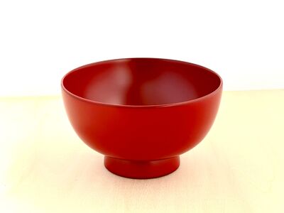 川連漆器 銀朱 たっぷり椀[(株)佐藤商事][B5504]
