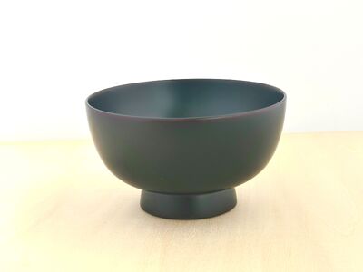 川連漆器 銀溜 たっぷり椀[(株)佐藤商事][B5505]