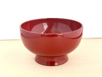 川連漆器 皆朱 そば椀[(株)佐藤商事][H2-5504]