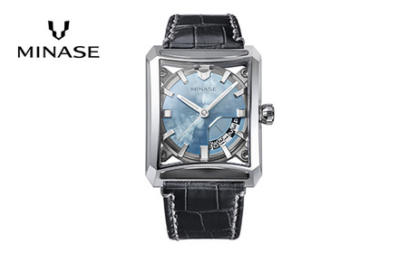 MINASE時計 SEVEN WINDOWS クロコレザータイプ(VM15-LBKYIB-SSD) MINASE 日本製 時計 腕時計 メンズ 高額 人気 ランキング[協和精工株式会社][F11943]