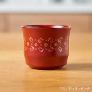 クレヨンしんちゃん 川連漆器カップ 雪柄 赤[詩の国秋田株式会社][C16702]