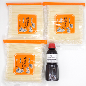 稲庭古来うどん 2,400gチャック付・つゆ付[B5-1403]