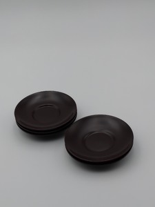 川連漆器 4寸茶托うるみ色5枚組 漆器 漆器 漆器 漆器 [H5-5302]