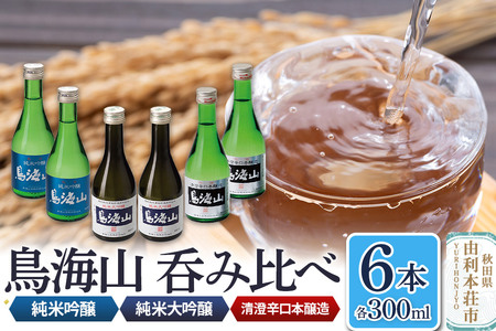 天寿酒造 呑み比べ6本セット(純米大吟醸「鳥海山」2本、純米吟醸「鳥海山」2本、清澄辛口本醸造「鳥海山」2本 各300ml)