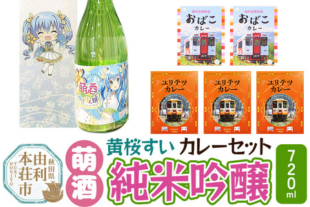 [萌酒]黄桜すい(純米吟醸)とカレーセット