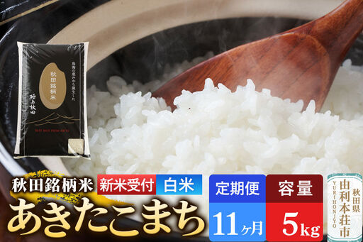 《令和8年産 新米受付》《定期便11ヶ月》【白米】極上秋田銘柄米 あきたこまち 5kg