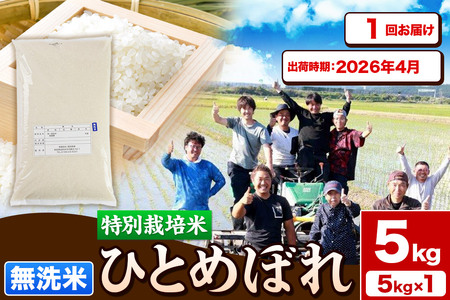 [予約受付]令和7年産[無洗米]特別栽培米 ひとめぼれ 5kg 秋田県産[2026年4月出荷]お米 米 こめ