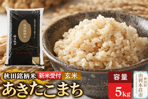 [令和8年産 新米受付][玄米]極上秋田銘柄米 あきたこまち 5kg