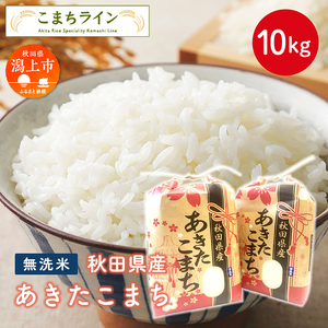 [令和7年新米先行予約] 新米 無洗米 あきたこまち 10kg 米 一等米 返礼品 こめ コメ 5キロ ふっくら 甘い 人気 おすすめ グルメ 故郷 ふるさと 納税 秋田 潟上市 一人暮らし [こまちライン]
