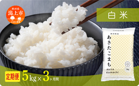 《先行予約》【3ヶ月定期便】米 令和8年産 あきたこまち 5kg 白米