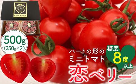 秋田県産ミニトマト「恋ベリー」 500gギフトBOX 高糖度 とまと 野菜 新鮮 甘い