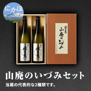 飛良泉 山廃のいづみセット(純米酒&本醸造1.8L×2本 日本酒 純米酒 秋田)