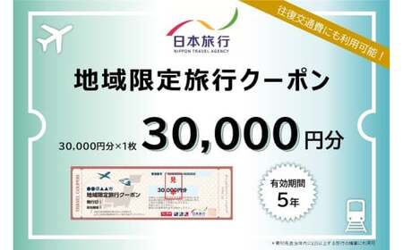 北海道小樽市 日本旅行 地域限定旅行クーポン 30,000円分 チケット クーポン 旅行券 宿泊券 券 旅行 宿泊 観光 交通費 クーポン券 1泊