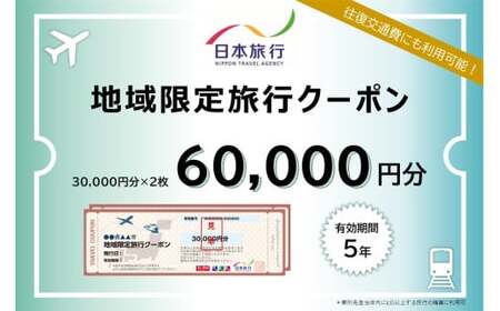 北海道小樽市 日本旅行 地域限定旅行クーポン 60,000円分 チケット クーポン 旅行券 宿泊券 券 旅行 宿泊 観光 交通費 クーポン券 1泊