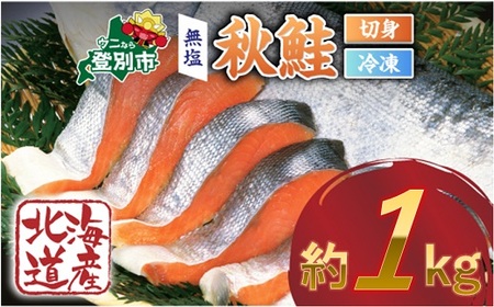 北海道産 秋鮭切り身 訳あり 約1kg 魚貝類 海鮮 天然 骨あり 冷凍 大容量 小分け 海の幸 北海道 登別市