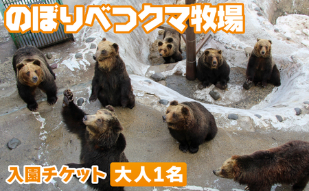 のぼりべつクマ牧場入場券 大人(中学生以上)1名様