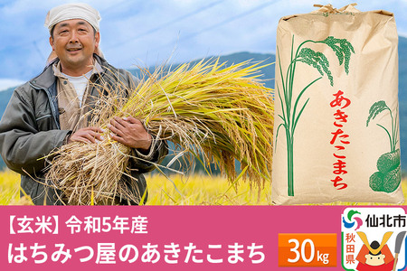 玄米】秋田県産 あきたこまち 30kg 令和5年産 30キロ お米 仙北市の