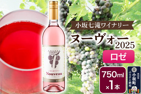ワイン 小坂七滝ワイナリー ヌーヴォー2025 ロゼ750ml×1本
