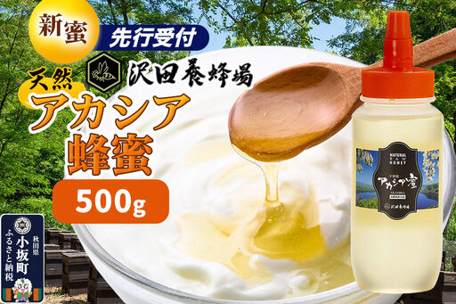 《先行受付》【新蜜】はちみつ 天然十和田 アカシア蜂蜜 500g
