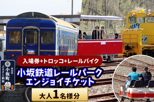 小坂鉄道レールパークエンジョイチケット(入場券+トロッコ+レールバイク)大人1名[レターパックプラス]