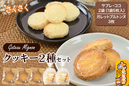 クッキー2種セット(サブレ・ココ&ガレットブルトンヌ) 秋田県 上小阿仁村 クッキー ガレット 焼き菓子 セット スイーツ おかし