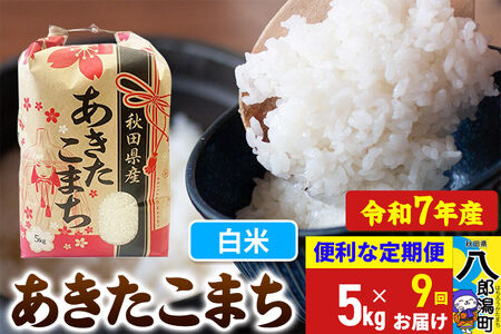 《定期便9ヶ月》 あきたこまち 5kg【白米】令和7年産 秋田県産 こまちライン