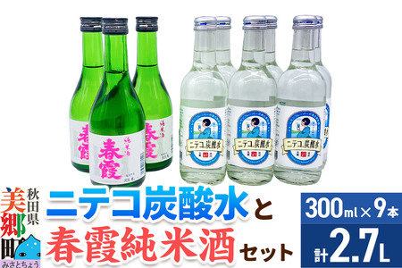炭酸飲料 日本酒 ニテコ炭酸水6本と春霞純米酒3本のセット