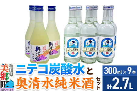 炭酸飲料 日本酒 ニテコ炭酸水6本と奥清水純米酒3本のセット