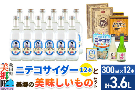炭酸飲料 ニテコサイダー12本と美郷の美味しいものセット