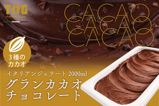 ジェラート ジェラテリア TiG(ティグ)イタリアンジェラート グランカカオチョコレート 2000ml (2L) 大容量 無着色 無香料 秋田 美郷町