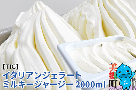 ジェラテリア TiG(ティグ)イタリアンジェラート 無着色・無香料 ミルキージャージー 2000ml(2L)
