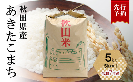 10月発送開始[先行予約]農家直送 秋田県産 あきたこまち 5kg (5kg×1)[令和7年産] 大谷地ファーム 田代のお米[ 米 お米 ご飯 あきたこまち ブランド米 銘柄米 農家直送 特産品 秋田 羽後 ]