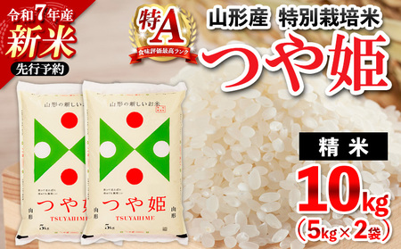 先行予約 令和7年産 新米 山形産 特別栽培米 つや姫(白米)10kg(5kg×2)【11月発送】 FY25-082